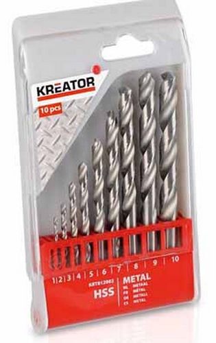 סט מקדחי ברזל 10 יחידות של  1-10  KRT012002