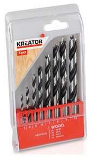 סט מקדחי עץ 8 יחידות  3-10  KRT012302
