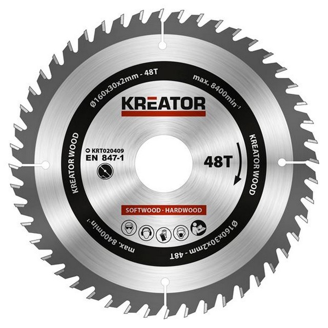 דיסק חיתוך לעץ  160x30x2.0 מ"מ  KRT020409  48T