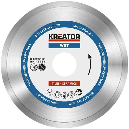 דיסק יהלום לאריחים וקרמיקה ''4.5 רטוב      KRT081101
