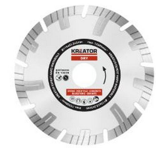 דיסק יהלום לאבן, בטון, בזלת, שיש ורעפים ''4.5 יבש     KRT084100