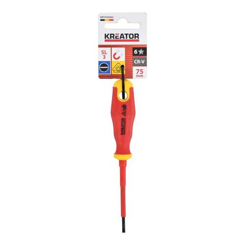 מברג שטוח מגנטי  מבודד 106 KRTH20402  VDE SL3x75