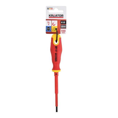 מברג שטוח מגנטי מבודד  KRTH20403  VDE SL4x100