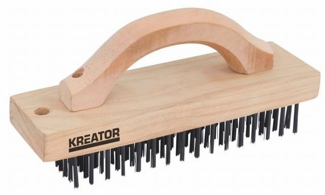 מברשת BBQ מעץ 6 שורות ברזל  KRT561001