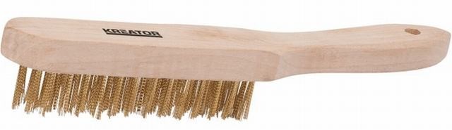 מברשת BBQ מעץ 4 שורות נחושת*  KRT561003