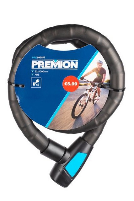 מנעול מעוגל מפרקי לאופניים 22x1000 מ"מ  PRE900155