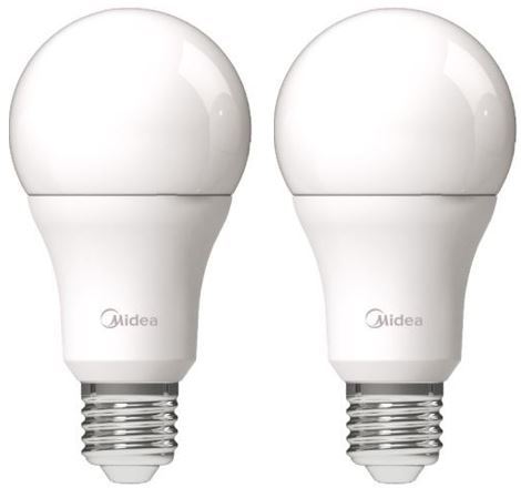 נורת לד כדור 15W A60 אריזת זוג  אור חם 1500 לומן MIDEA  E27