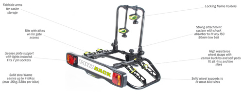 מנשא משטח אופניים + זרועות  Buzz Rack Buzzcruiser2