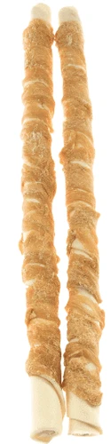 עצם כלב מקל עור לבן עטוף ברווז 40 סמ 2 יח' E11