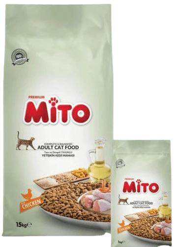 מזון יבש לחתול מיטו עוף מזון יבש לחתולים 1 ק