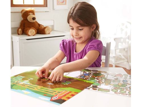 חוברת 5 לוחות ו 280 מדבקות רב פעמיות - בחווה