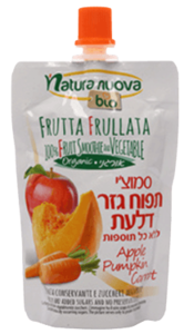 סמוצי תפוח גזר דלעת אורגניים