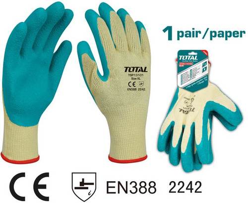 כפפות לטקס כותנה XL TSP13101XL TOTAL