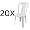 כיסאות פלסטיק – סט 20 לבנים נערמים תוצרת ישראל