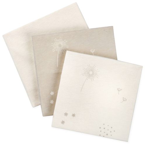 שלישיית חיתולי טריקו 100% כותנה מקולקציית SHAPES - בז'/שמנת