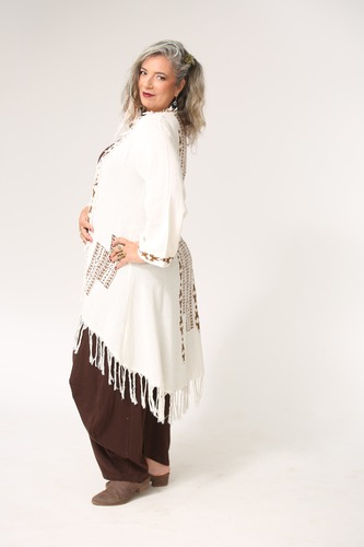 עליונית בלוק פרינט plus size