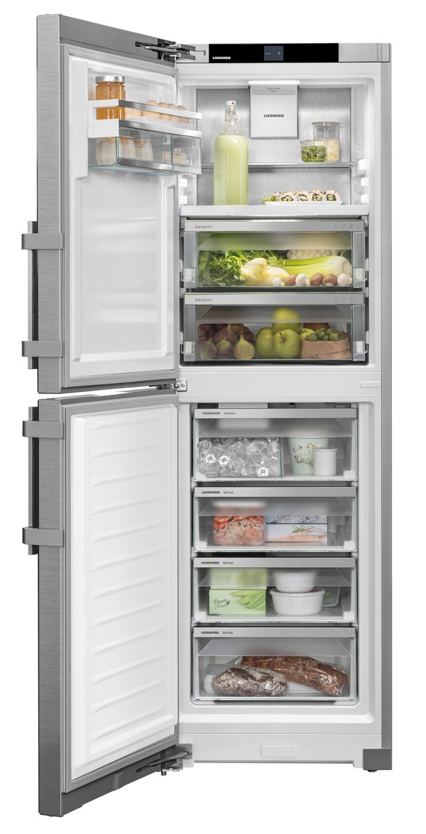 מקרר BioFresh עם מקפיא תחתון LIEBEHRR נירוסטה דגם: SBNsdd5264