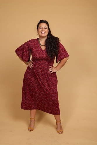 שמלה אתנית plus size