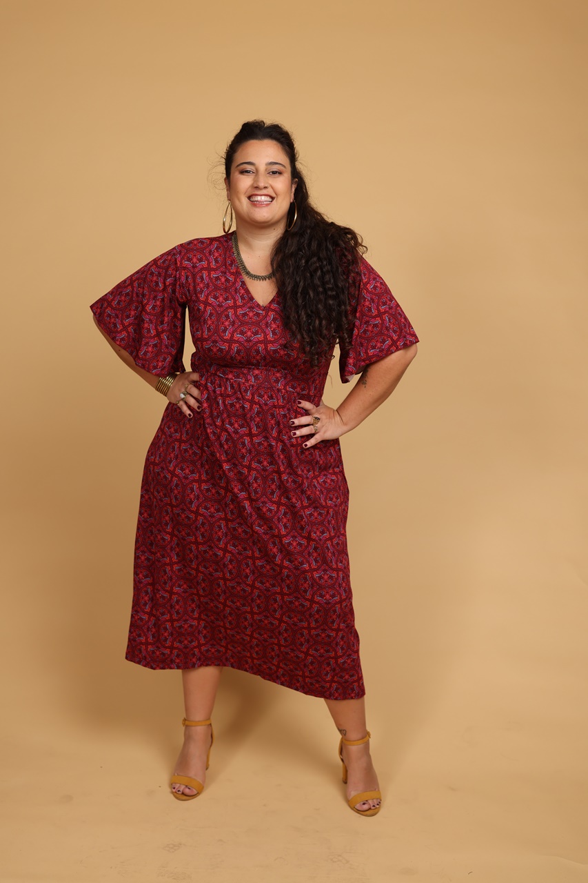 שמלה אתנית plus size