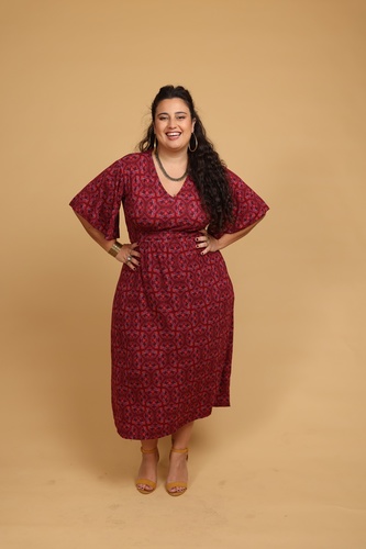 שמלה אתנית plus size