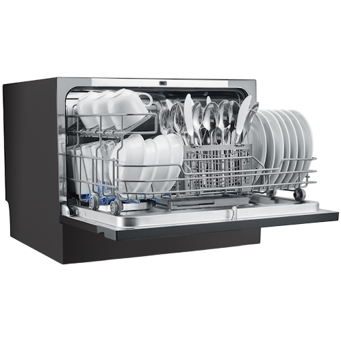 מדיח כלים ‏קומפקטי שחור Midea WQP63602F מידאה