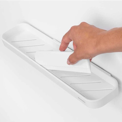 מדף למקלחת עם מגב לבן מינרלי MindSet ברבנטיה מומלץ מקט Y-303623 - עולם הפרזול 06
