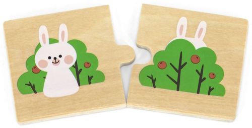 סט פאזל התאמת הפכים מעץ מלא 24 חלקים