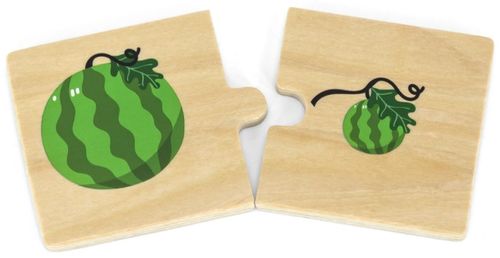 סט פאזל התאמת הפכים מעץ מלא 24 חלקים