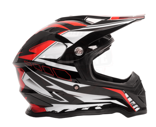 קסדת שטח רבוטק אדום / לבן  - REVOTECH MX HELMET