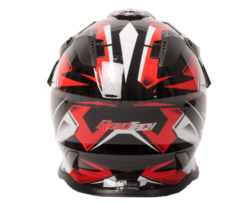 קסדת שטח רבוטק אדום / לבן  - REVOTECH MX HELMET