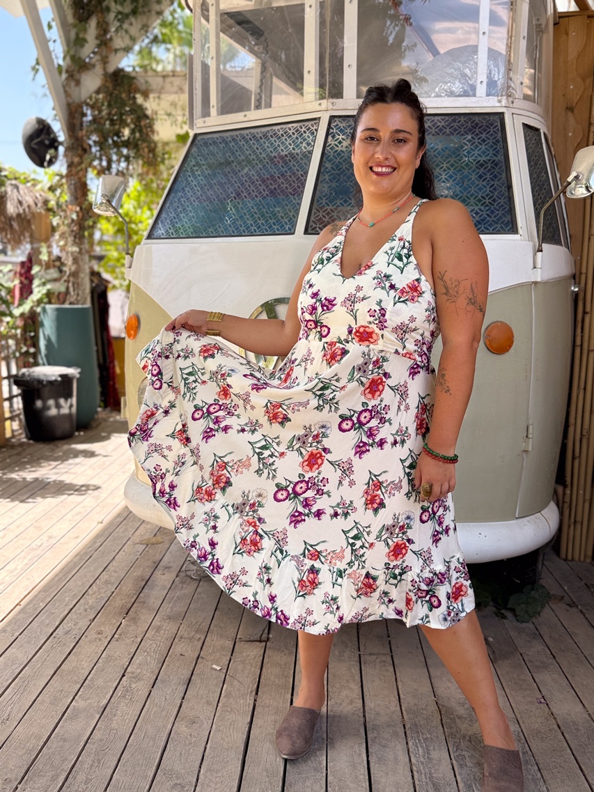שמלת פלור plus size