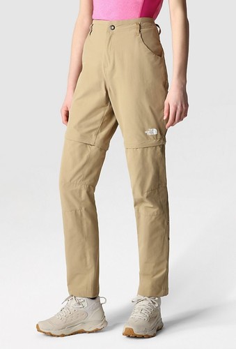 מכנסי טיולים לנשים Exploration Convertible Reg Straight Trousers בז' - The North Face