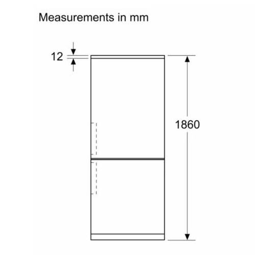 מקרר מקפיא תחתון 321 ליטר Siemens KG36NXXDF יחידה נירו מושחרת 