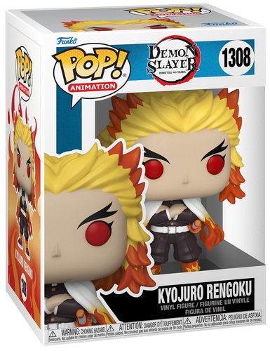 בובת פופ אנימה: דימון סלייר - רנגוקו - Funko POP!: Animation - Demon Slayer- Kyojuro Rengoku #1308 
