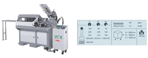 משור סרט לברזל ומתכת YCM-300CNC אוטומטי מלא KARNAF 