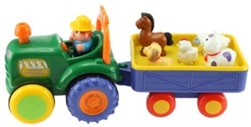 טרקטור חווה חשמלי עם 5 דמויות חיות - דובר עברית