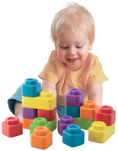 קוביות רכות וצבעוניות למשחק ולבנייה - I'am toys