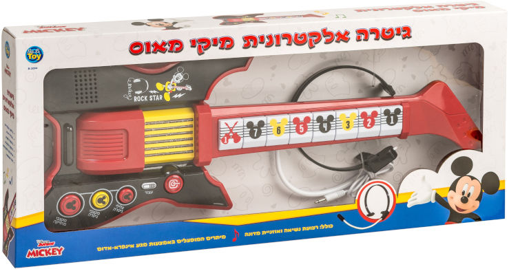 גיטרה אלקטרונית מיקי מאוס + אוזניית מדונה