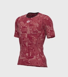 חולצת רשת גברים  BREAK BASE LAYER JERSEY בורדו בייס לייר דקיקה ביותר מנדפת מאוד מסנן קרינה