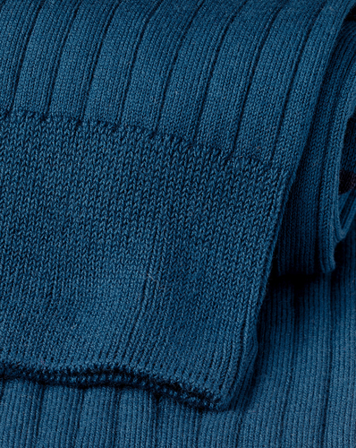 זוג גרביים Dark turquoise blue rib 