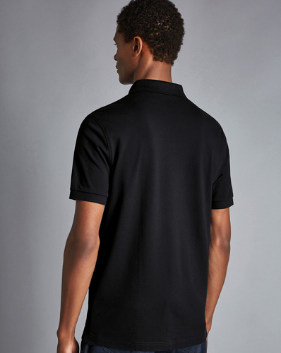 חולצת פולו שחורה - Tyrwhitt Black Pique Polo