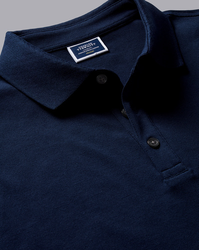 חולצת פולו כחולה - Tyrwhitt Pique Polo Navy