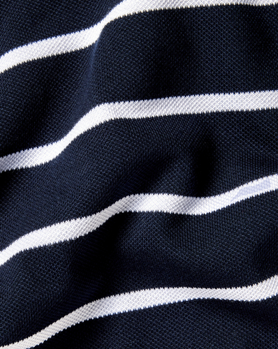 חולצת פולו  -Breton Stripe Tyrwhitt Pique Polo - Navy & White