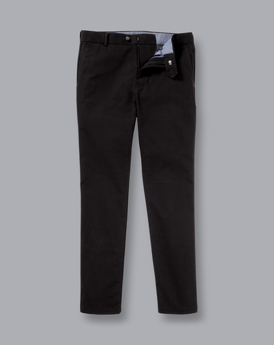 מכנסי צ'ינו שחורים אל קמט Black Ultimate non-iron Chino
