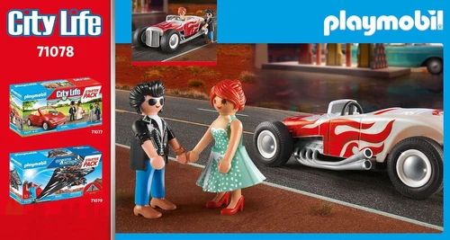 משחק פליימוביל מכונית עתיקה עם זוג לגלאי 4+