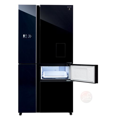 מקרר 5 דלתות שארפ דגם SJ-9831B זכוכית שחורה + בר