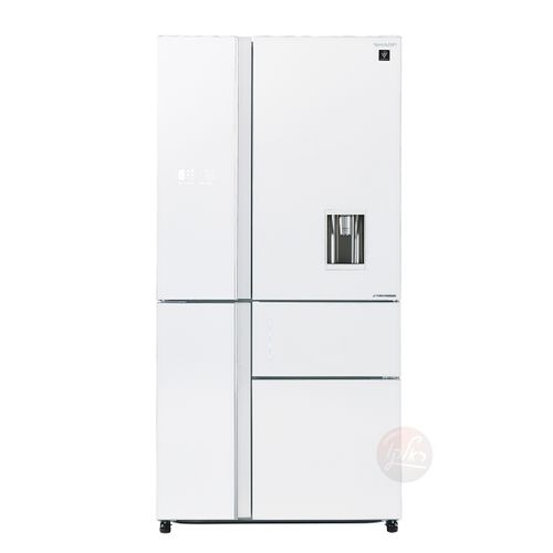 מקרר 5 דלתות שארפ דגם SJ-9832W זכוכית לבנה + בר