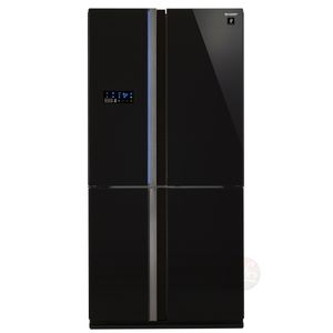 מקרר 4 דלתות שארפ דגם SJ8911BK זכוכית שחורה