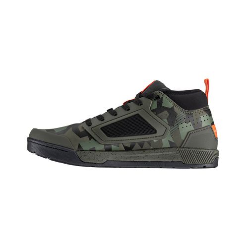 נעלי רכיבה ליט שחור / ירוק - LEATT MTB 3.0 FLAT CAMO V23