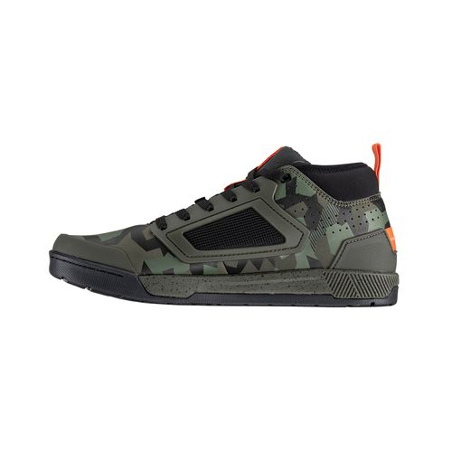 נעלי רכיבה ליט שחור / ירוק - LEATT MTB 3.0 FLAT CAMO V23